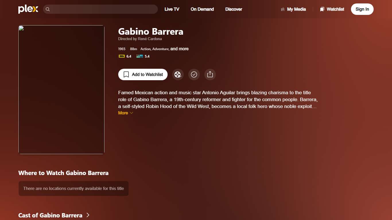 Gabino Barrera (1965) - Plex